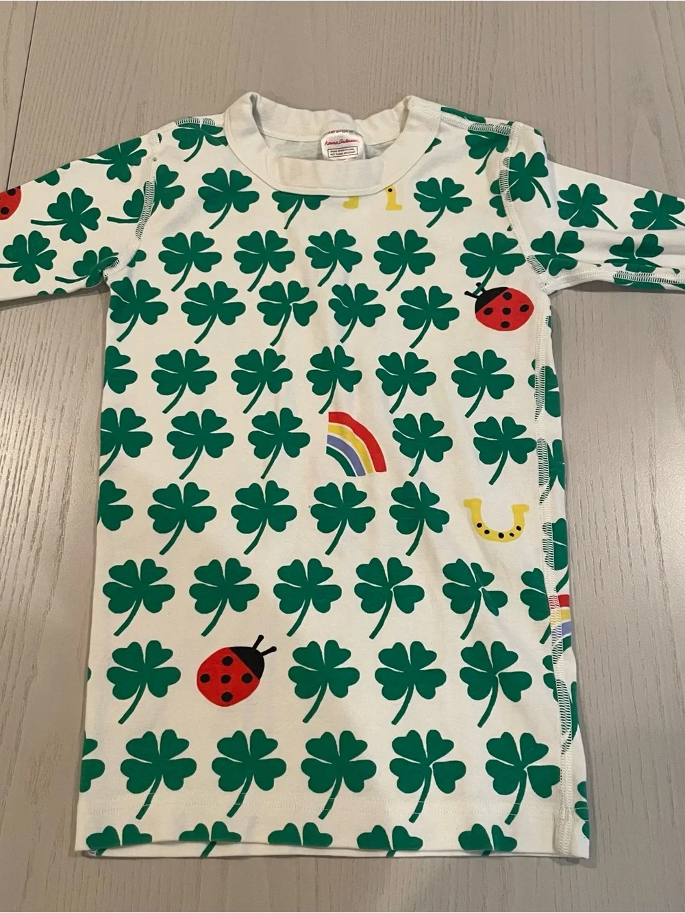 Hanna Andersson Shamrock HannaJams Pajama Set (Over the Rainbow) - Size 10 140